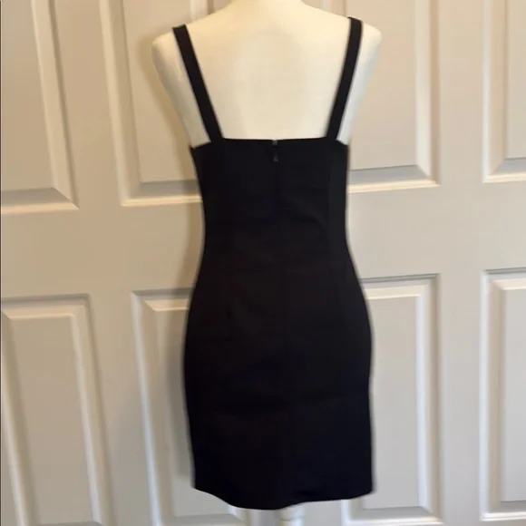 Elegant by the way. Black Square Neck Mini Dress Size M - Picture 4 of 7